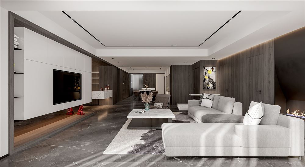南平室内装修劲嘉金棕榈湾192平米平层-现代风格室内设计家装案例